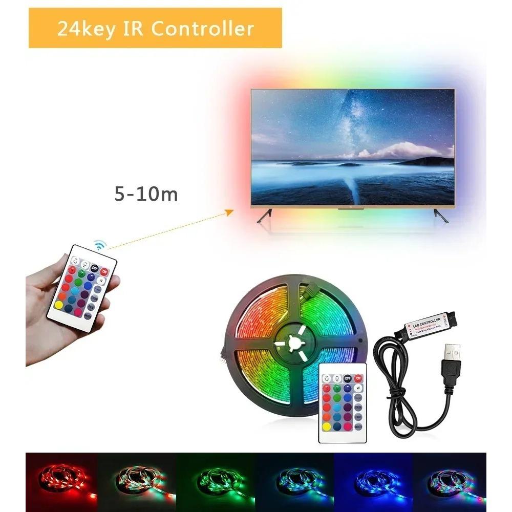 1-30M 5050 Smart Led Strip Usb 15 20 Meters Wifi Alexa Rgb Led Ice Tape String 5V Led Light Plug for Wall Room Led Ribbon Lamp Chain