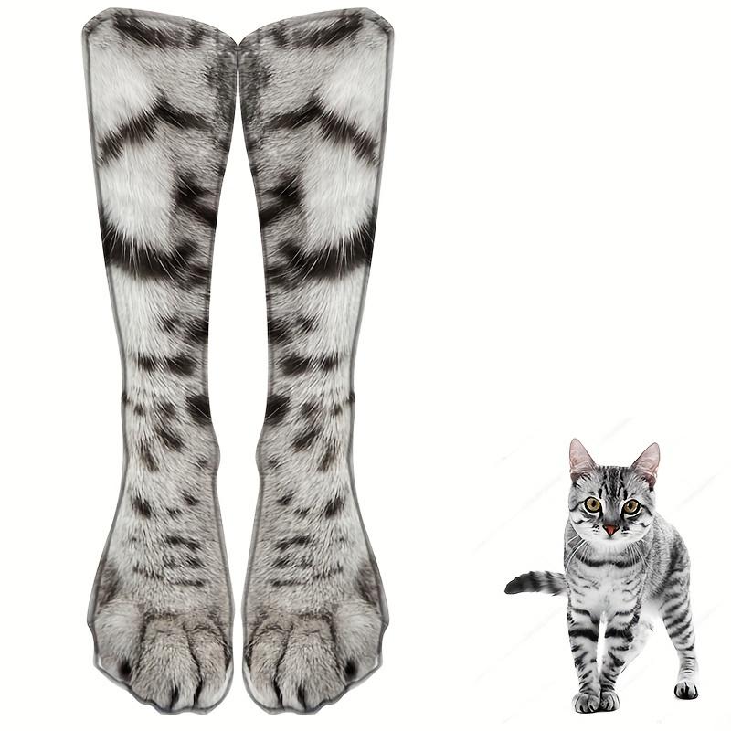 1 Pair of 3D Animal Socks, Digital Print Simulation Socks, Fun and Quirky Cat and Dog Socks for and Adults