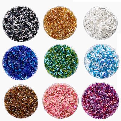 10g/Bag Mixed Seed Beads Mixcolor Round Strip Glass Beads Loose Bead Handmake Earring Ring For DIY Jewelry Making Accessories