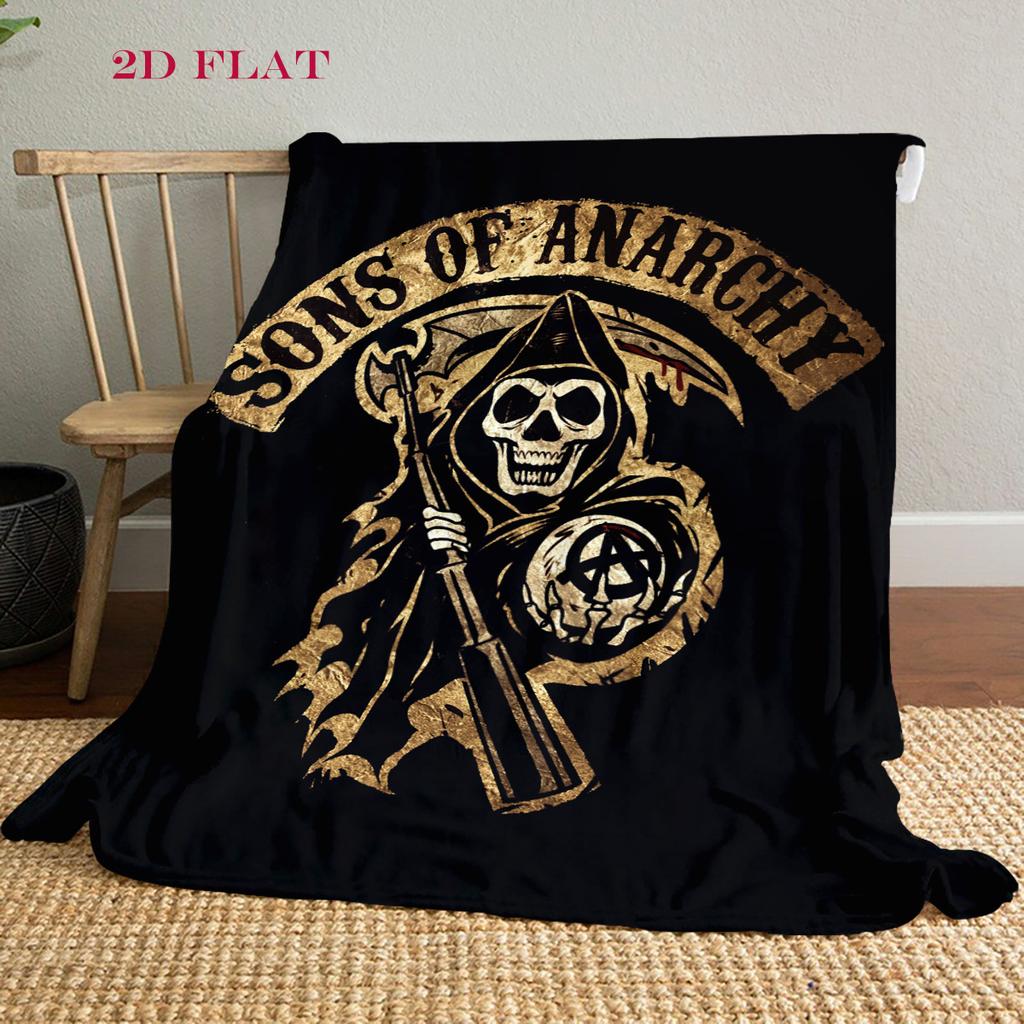 Reaper's Rebellion: Sons Anarchy Blanket Suitable for All Seasons Soft and Comfortable Office Rest Blanket Sheet Digital Printing