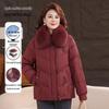 Women's 90% Down Short Winter Jacket with Detachable Fox Fur Collar