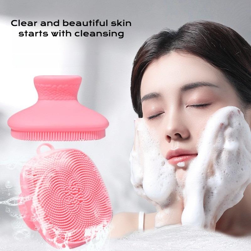 Premium Silicone Face Scrubber Handheld Facial Cleansing Brush for Men Women Deep Pore Cleaning Travel Skin Care Tool
