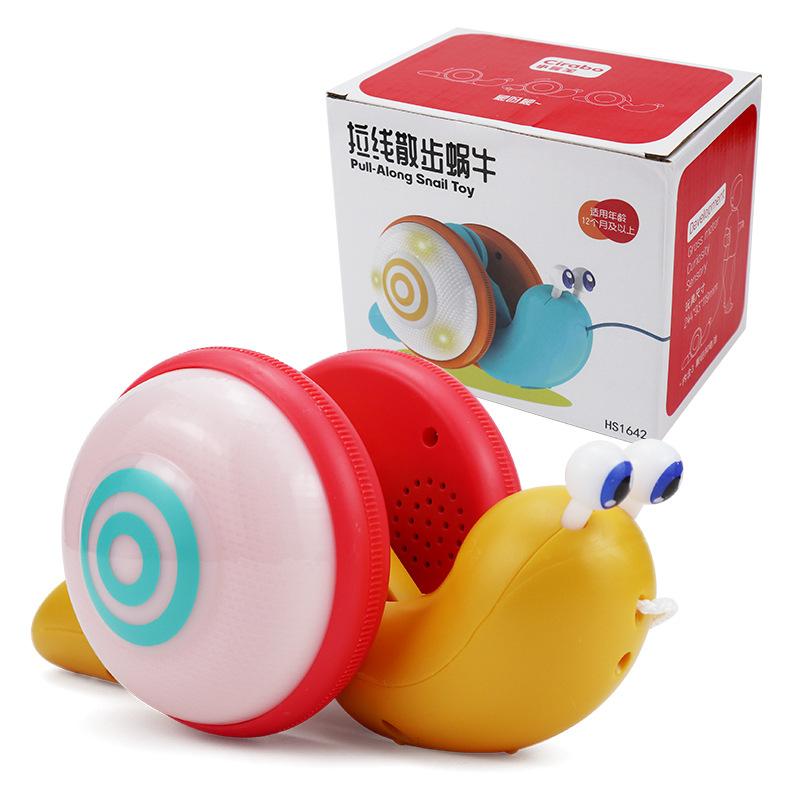 

Детская игрушка-улитка, обучающая ходунка, тянущаяся вдоль развивающей игрушки для раннего развития 22.4*11.9cm красный/жёлтый