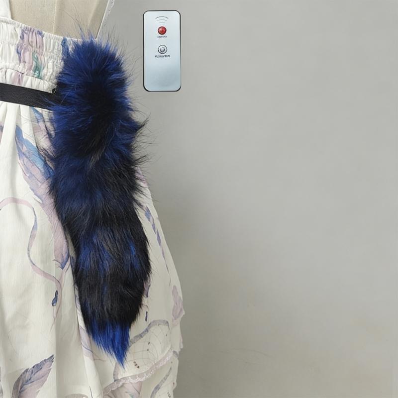 Furry Remote Operated Foxes Tail Accessory Adjustable Moving Costume Tail For Stage Shows And Costume Parties