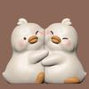 1 წყვილი Hug Duck Book End Cartoon მოცურების საწინააღმდეგო Heavy Duty Resin Craft Home Office Desktop Book Stopper Holder ცხოველთა ორნამენტი ფიგურა ფიგურა ქანდაკება