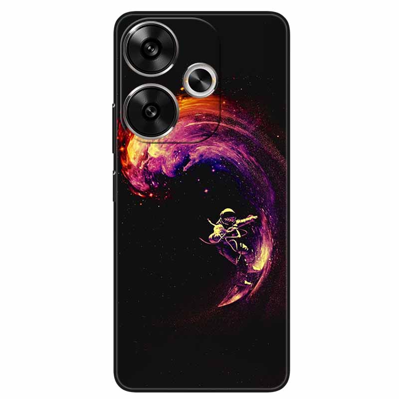 For Xiaomi Redmi 13 Case Animals Painted Black Silicone TPU Soft Bumpers for Redmi 13 4G 5G Redmi13 Phone Cover Protect Capa