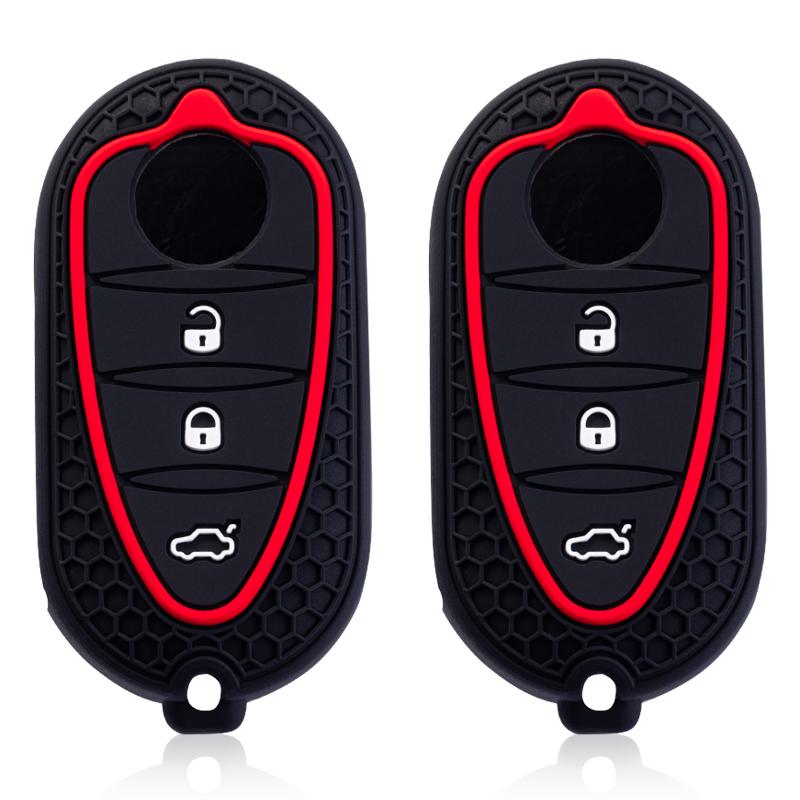 Custodia Copri Chiave in Silicone a 3 Pulsanti per Alfa Romeo Mito Giulietta Gto 159 Gta 4C Mito Portachiavi Remoto Flip Guscio Protettivo