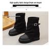 Women's Thick-Soled Belted Boots, Height-Boosting & Versatile, 2025 Autumn/Winter Collection