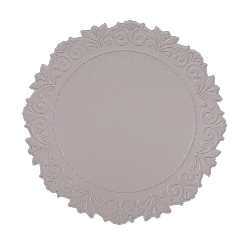 Imitation Leather Embossed Placemat: Waterproof, Oilproof, Heat-Resistant - Christmas Red & Green Floral Design