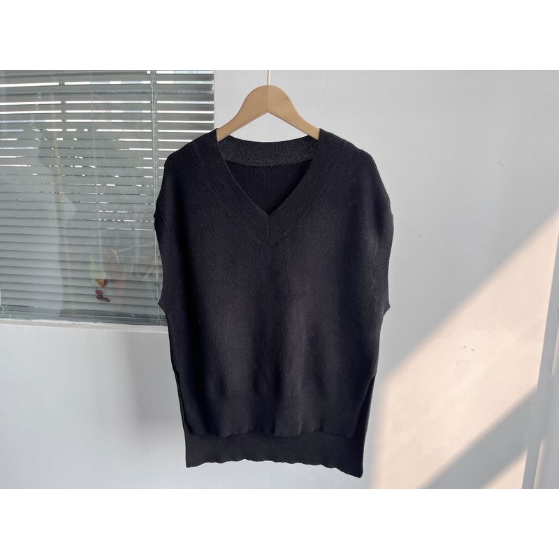 

Этаж 10-6 Весенний и осенний свитер-жилет Жилет Пуловер без рукавов Трикотаж Жилет Платье-бандаж Базовые топы H25-3 Zhang Qing M