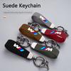 Car Suede Leather Keychain Ring Zinc Alloy Key Chain for X1 X3 X4 X5 E46 E90 F20 E60 E39 F10 M1 M2 M3 M5 M6 E87 M Power Cyfp80