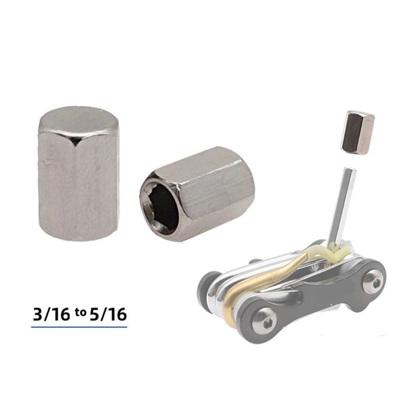 Quick Install Hexagonal Bit Adapters Magnetic Coupling Metal Steel 3/16 To 5/16 Hexagonal Adapters For Underwater