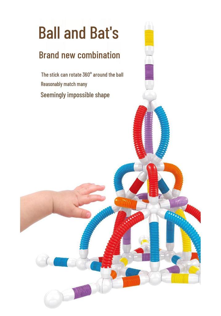 Creative Telescopic Magnetic Puzzle Stick for Early Learning and Decompression