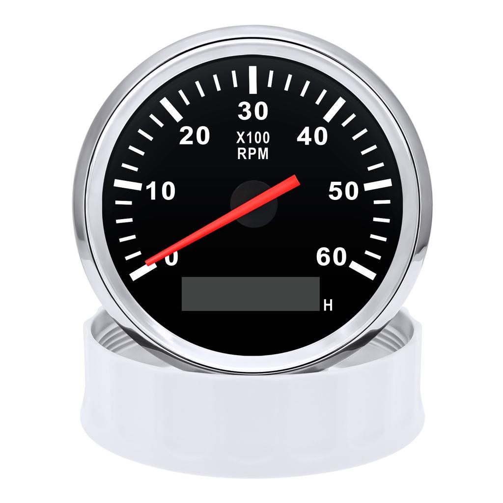 9-32V 85mm Marine Tacho Meter Gauge LCD Digital Hourmeter Boat Tachometer 3000~8000RPM Toerenteller Hour Meter RPM Sensor