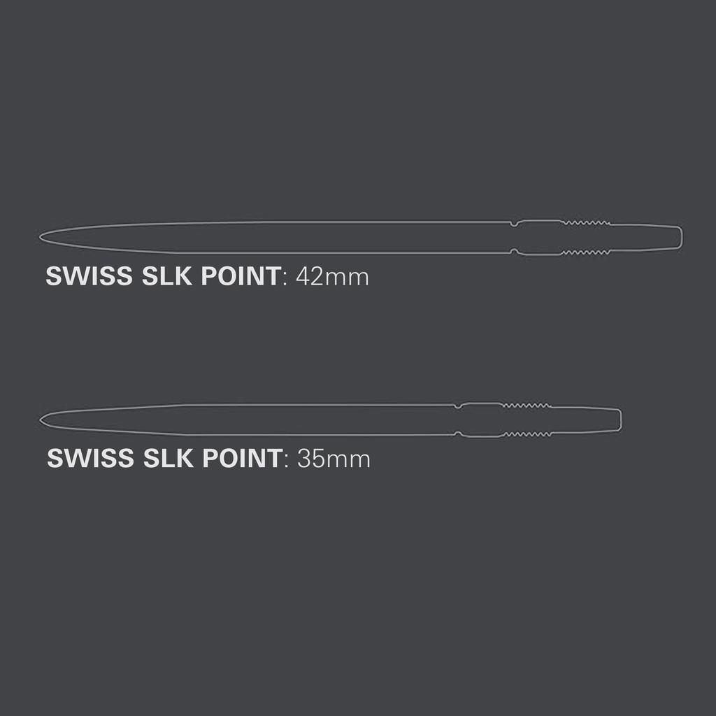 TARGET Darts Swiss Point SLK Luke Littler Dart Points of Rough Textured Dart Replacement Steel Dart Professional Dart Accessories (Set 3) 35mm/42mm –