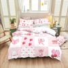 3pcs Pink Bow Pattern Bedding Set, 1*duvet Cover+2*pillowcase, Suitable for Girls and Women Bedroom, Birthday Gift