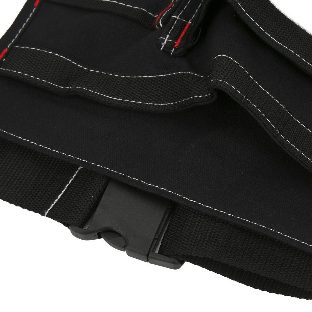 Canvas Tool Belt Bag 5-Pocket Storage Bag Durable Waist Hanging Bag  Electrician Maintenance