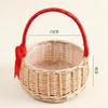 Handmade Bamboo Rattan Flower Basket - Willow Woven for Fresh/Dry Arrangements, Flower Girl Souvenir, or Storage.