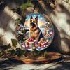 Metal Tin Sign German Shepherd Dog Crown Home Decor Vintage Wall Art