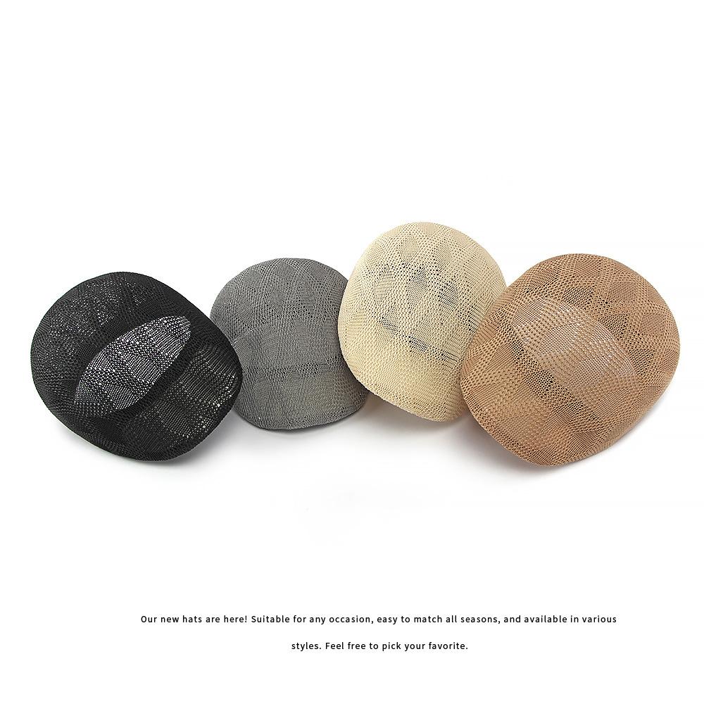 Summer Hollow Mesh Beret Women's Breathable Thin Painting Hat Forward Cap