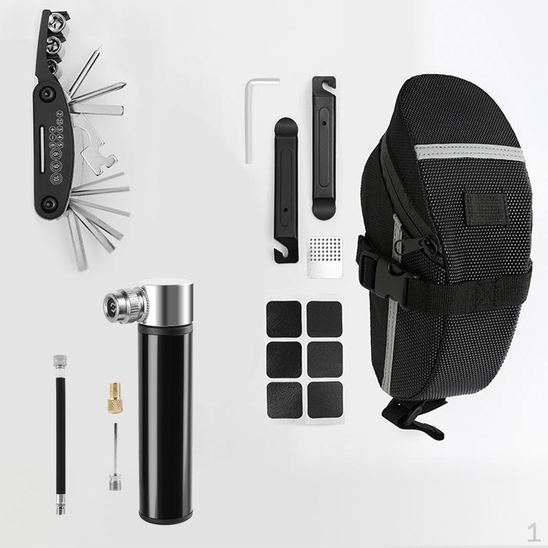 Bicycle Repair Tool Kit with Puncture Set and Wrench for Cycling Maintenance Combination Combination Tool Set 7