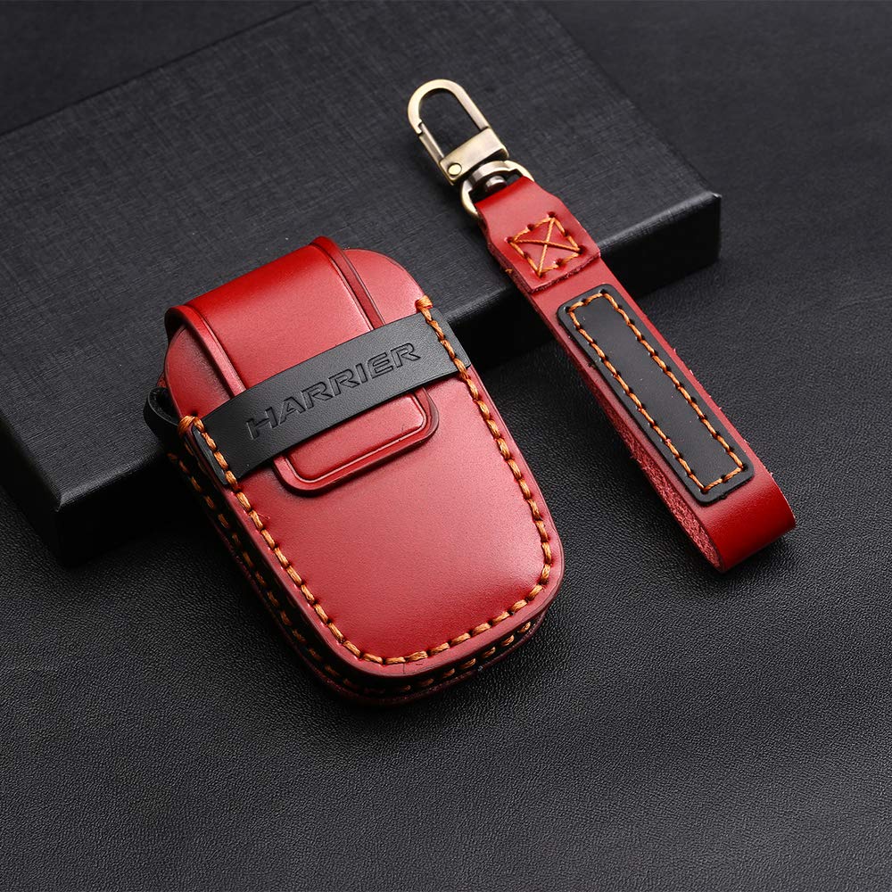 

[BOYOUS Чехол для ключа на заказ] Для Toyota New Harrier 80 серии (06/2020 ~) Настоящая кожа красный