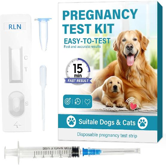 Dog Pregnancy Test Kit, Pet Pregnancy Supplies, Accurate and Fast Pregnancy Test Strips for Puppy, Disposable Pet Clinic Equipment at Home