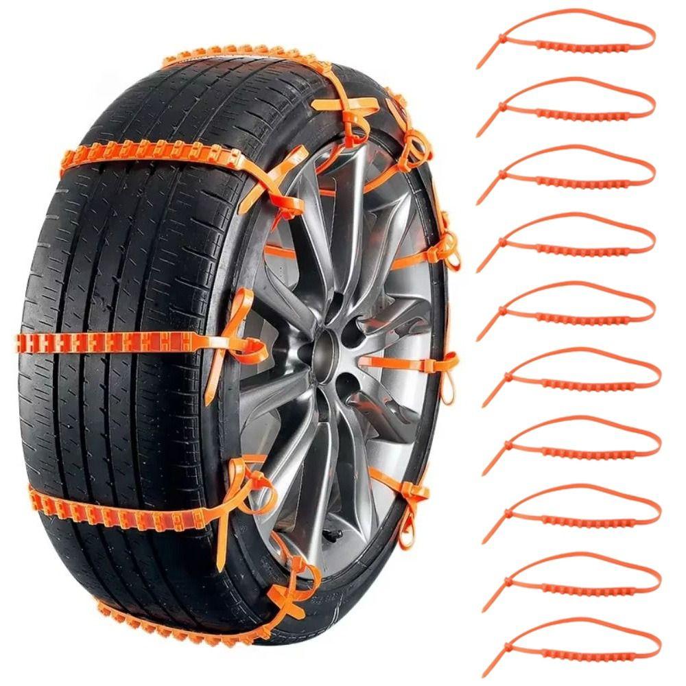 10/20Pcs Universal Car Wheels Chain Double Grooves Car Tire Strap Cable Ties Emergency