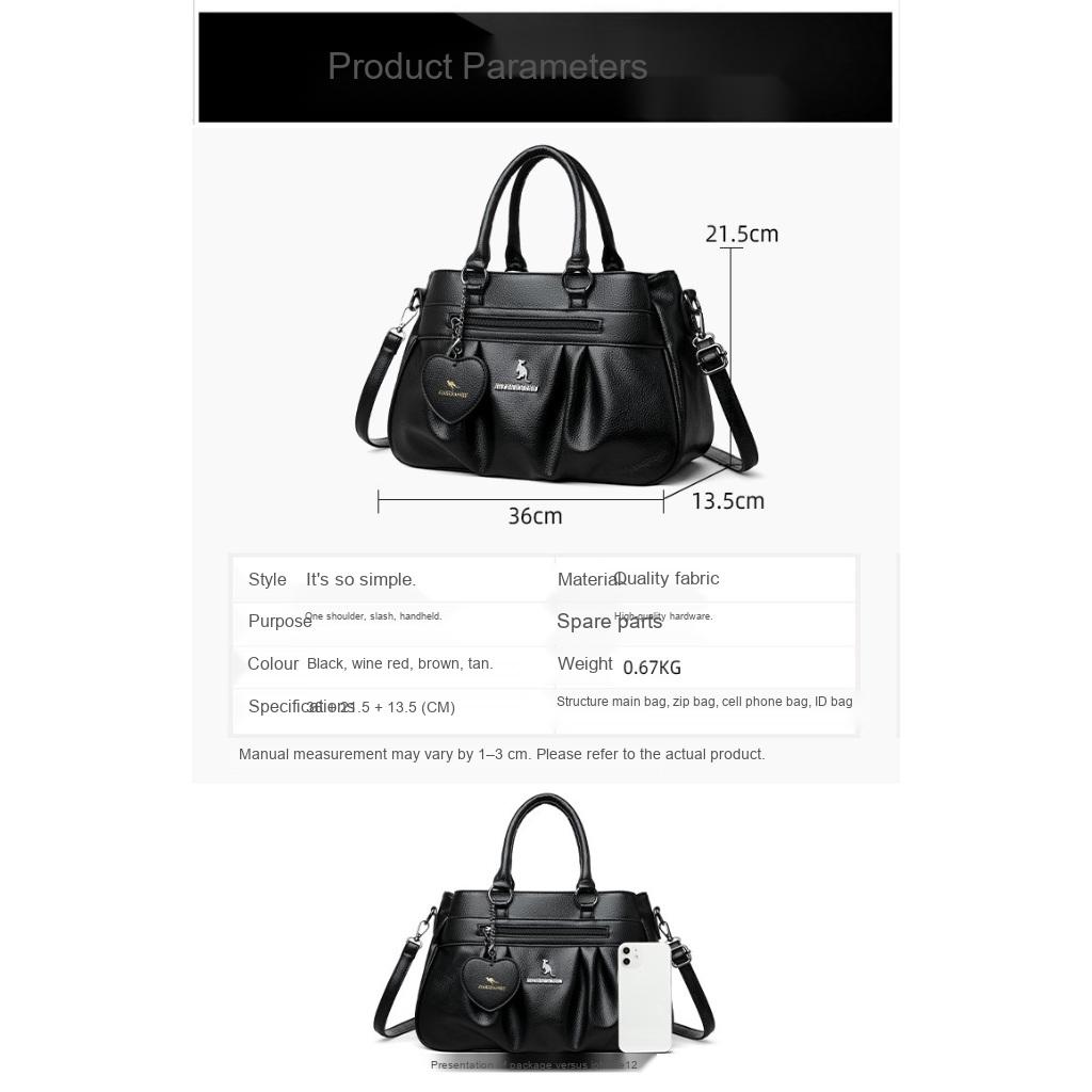  Tote Bag Women Faux Leather Multi Compartment Daily Casual