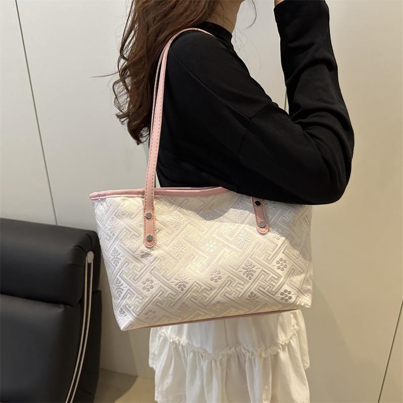 Large-capacity bag women's summer versatile new casual shoulder bag premium texture commuter tote bag