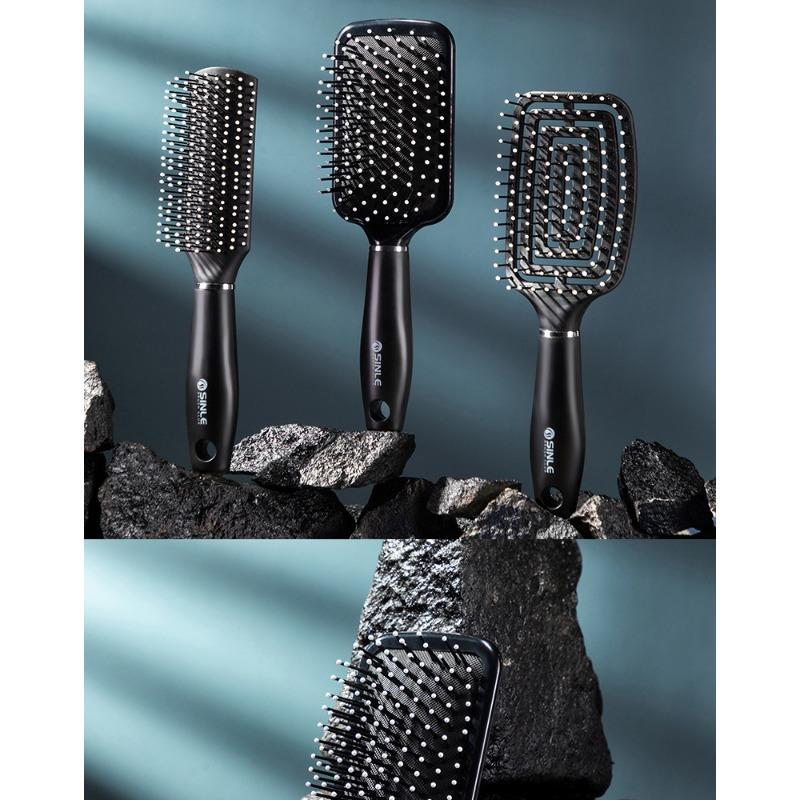 Black Air Cushion Massage Hair Comb For Men Women Fluffy Hair Styling