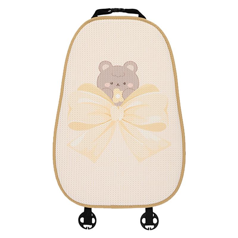 Cute Car Seat Cushion Summer Breathable Honeycomb Car Seat Cushion Cartoon Bear Four Seasons Universal Seat Cover