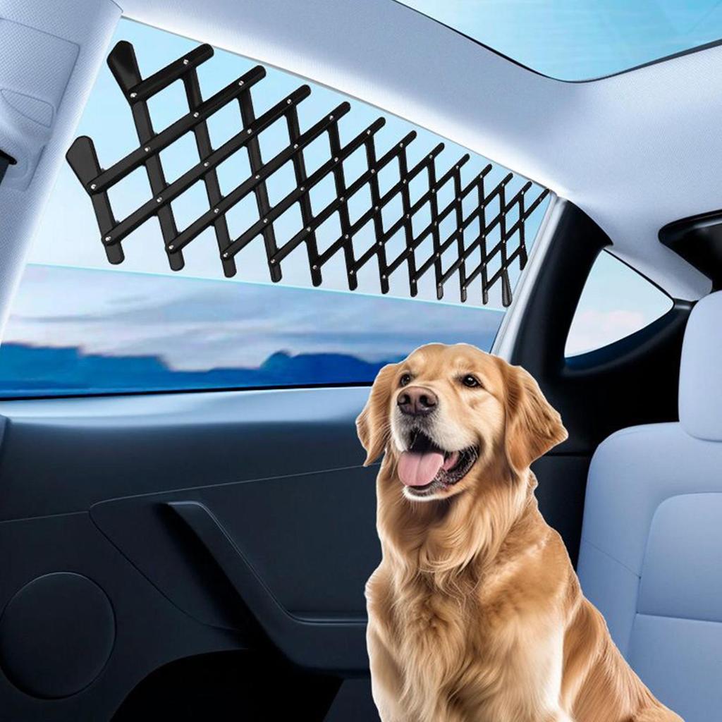 Einziehbare Hundeschutzgitter für Autofenster, Fensterschutz für Hunde, Verhindert das Herausspringen von Haustieren, Sicherheitsschutz