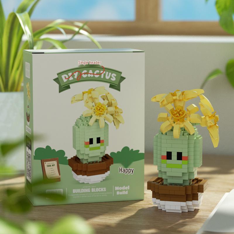 Compatible Music Flower Box: Secret Language Building Blocks, Preserved Flower Bouquet, Handmade Ornament, New Year Gift.