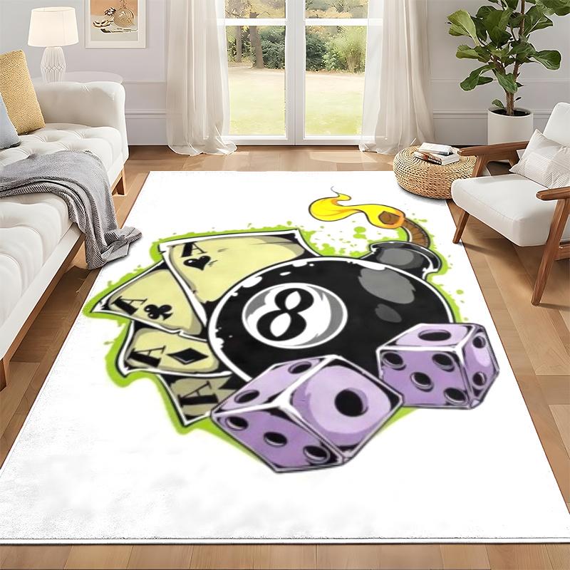 8ball Carpet Door Mat for Living Room or Bedroom Protective Mat Under Chair Office Decoration Christmas Gift Birthday Present