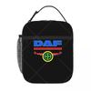 DAF Truck Pattern Lunch Bag Reusable Portable Cooler Thermal Lunch Box Oxford Bento Tote Bag for Work Travel Picnic