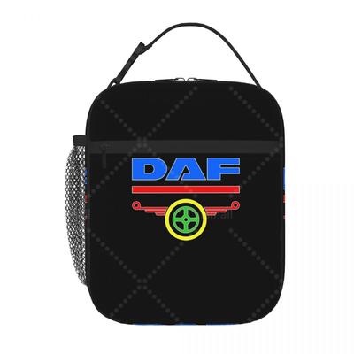 DAF Truck Pattern Lunch Bag Reusable Portable Cooler Thermal Lunch Box Oxford Bento Tote Bag for Work Travel Picnic