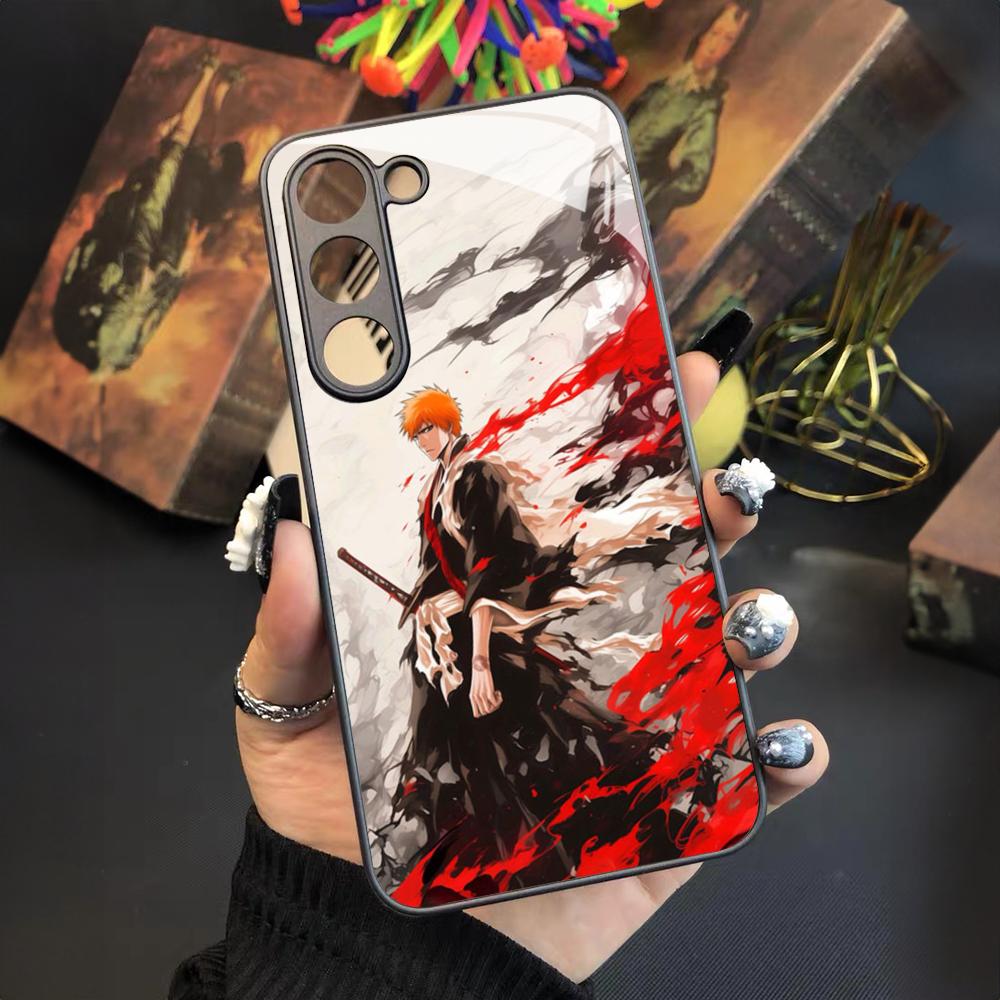 Japan B-Bleachs K-Kurosaki Ichigo Phone Case For Samsung Galaxy S26 S25 S24 S23 S22 S20 S21 Ultra Plus Fe Colored Silver Cover
