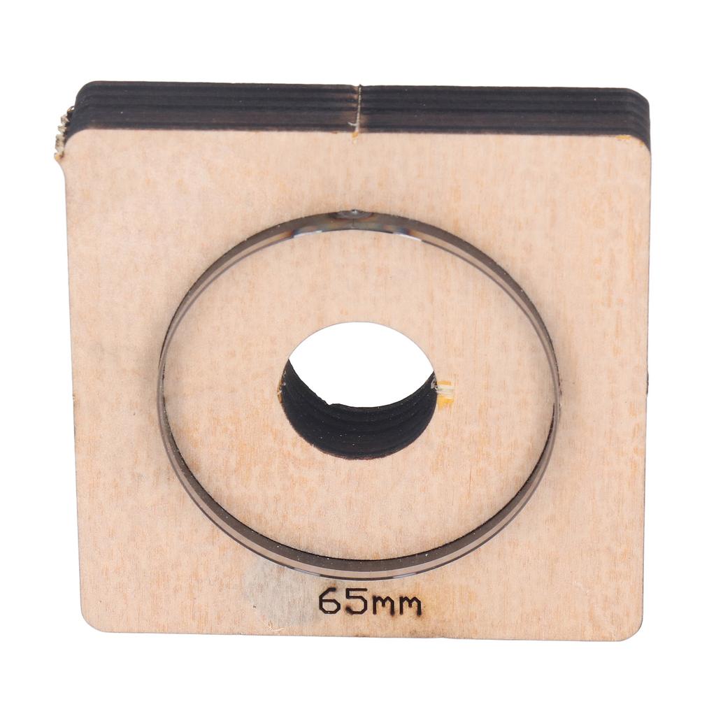 65mm Diameter Circular Cutting Mold Round Ring Metal Punching Cutter Mold with Wood Board