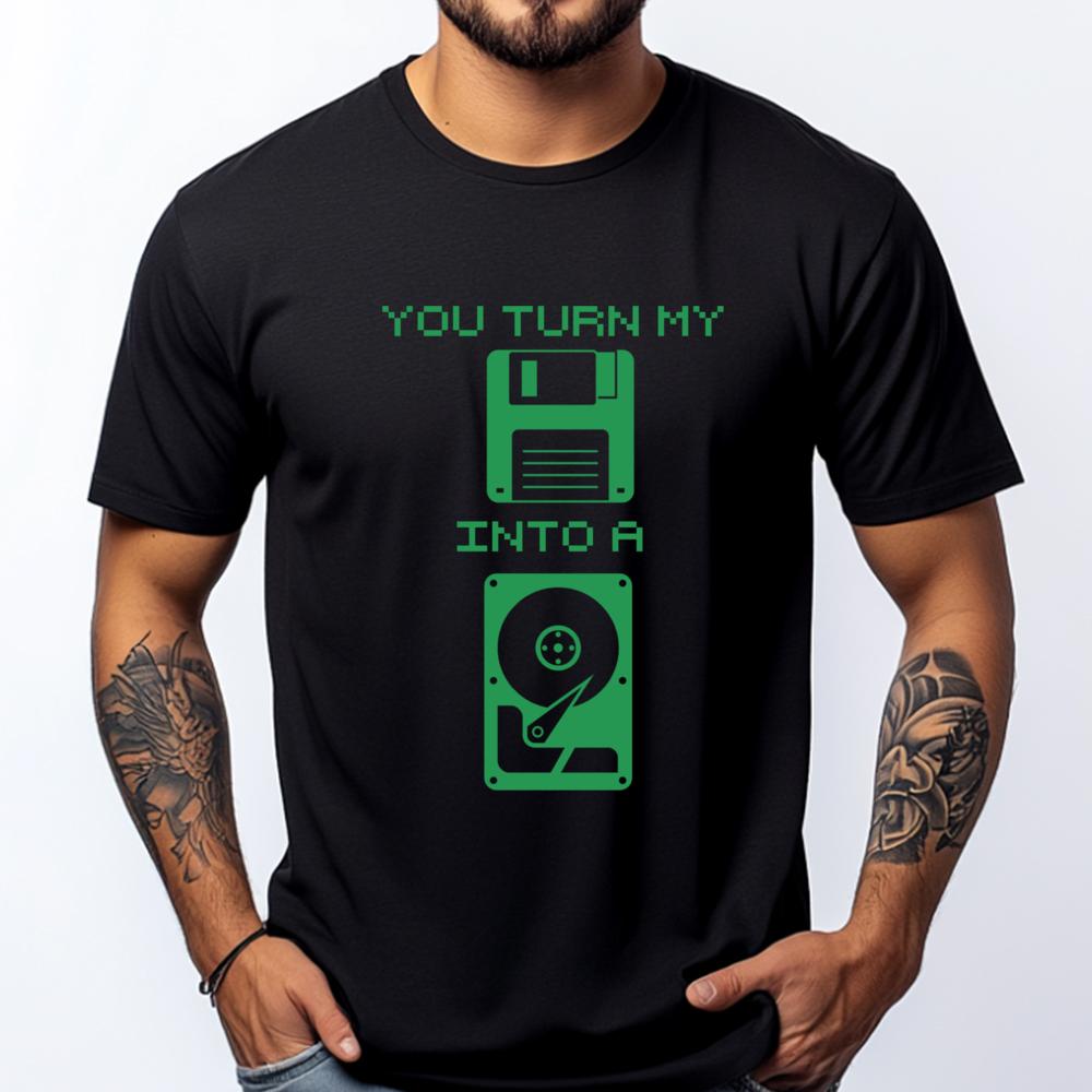 Dirty Computer Green And White Graphic T Shirt Autumn TShirt Happy New Years
