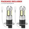 2Pcs Car H3 Led Fog Lights High Power Lamps Daytime Running Light Bulbs Super Bright 6000K White Lamp