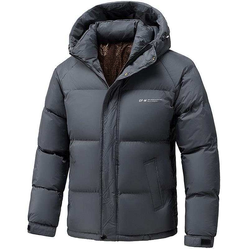 Veste rembourrée décontractée à capuche pour homme d'hiver, veste chaude coupe-vent épaissie