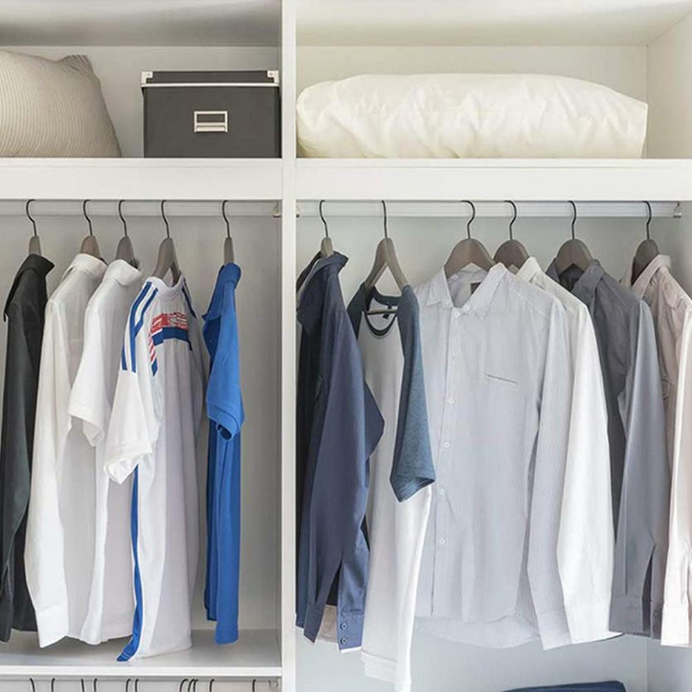 Clothes Tube Support Wall Mount Wardrobe Rail Hanger