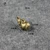Handmade Pure Copper Cute Rhinoceros Miniatures Figurines Solid Vintage Brass Rhino Ornaments Tea Pets Desktop Decorations Craft