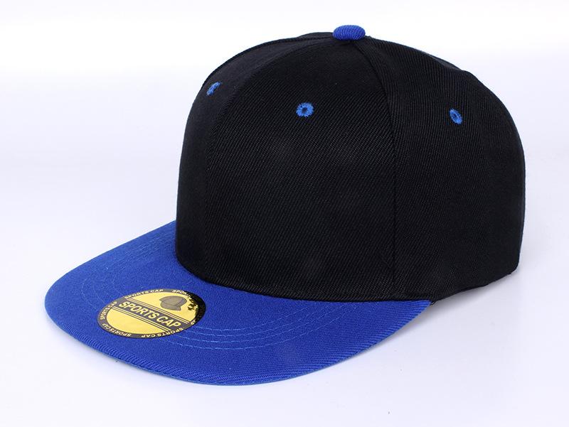 Unisex Flat Brim Baseball Cap For Men Women Fashion Color Plain Snapback Hat Outdoor Leisure Patchwork Hip Hop Sun Hats