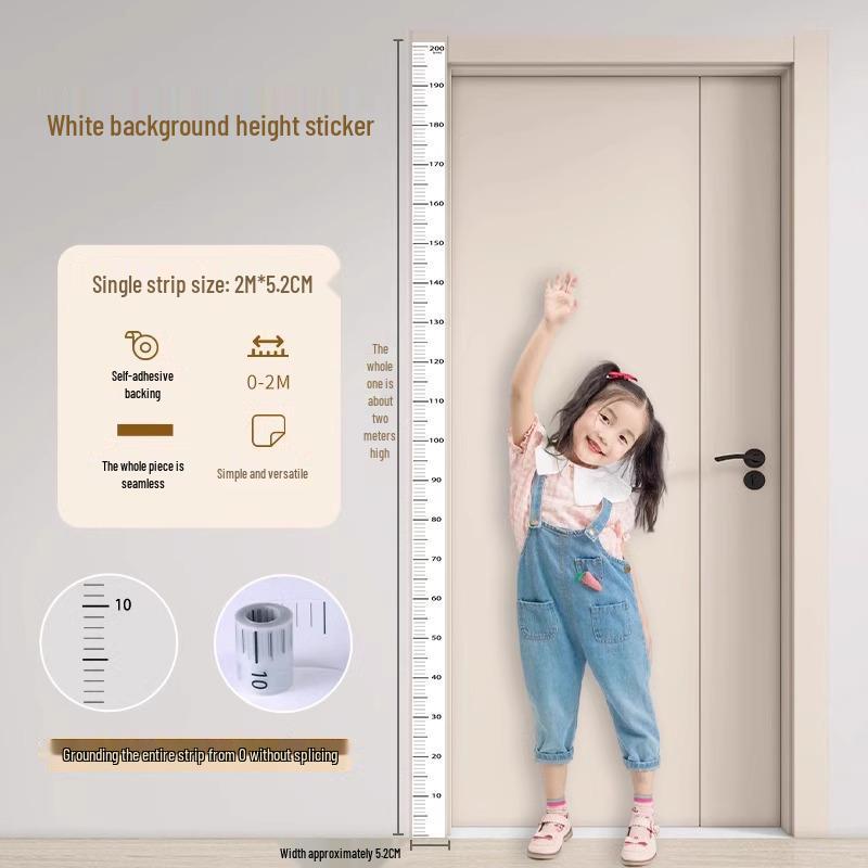 Transparent Removable Wall Height Chart for Kids - Accurate and Damage-Free Measurement
