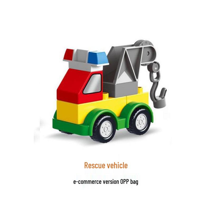 Compatible with LEGO Duplo: Versatile Engineering Cars & Creative Building Blocks - Educational Toy for Kids