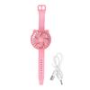 Watch Fan USB Charging Cute Bear Ears Portable Cartoon Wrist Strap Small Cool Watch Fan Red