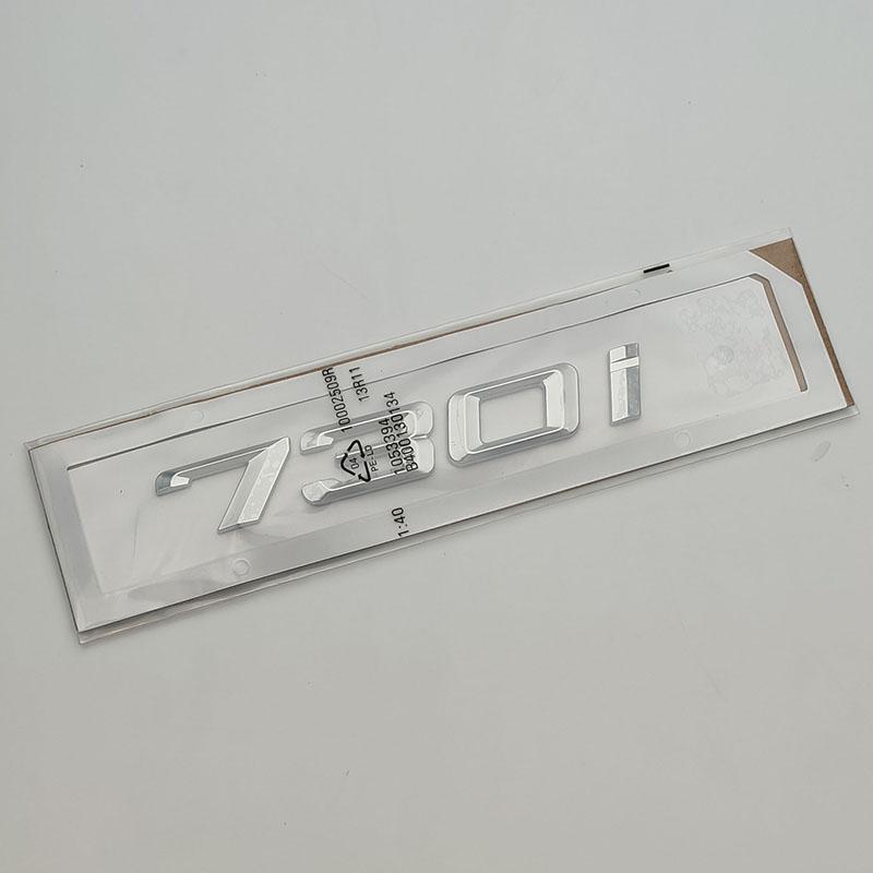 3D ABS Chrome Logo 730i 740i 750i 760i Emblem Car Badge Trunk Decal Lettering Stikcers Accessories