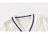 KuaJing Boys' Spring 2025 Thick Cotton Knit Cardigan Sweater, European & American Style, Single Layer, Open Front